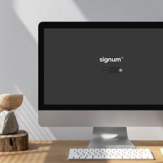 Darstellung des Logins für signum+ auf einem PC-Monitor