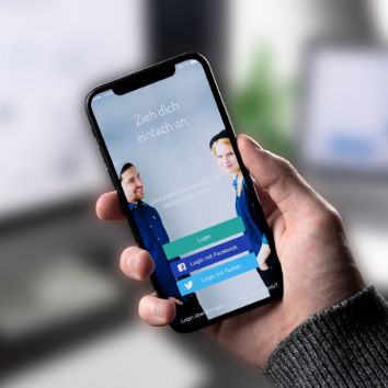 Darstellung der modiami App auf einem Smartphone