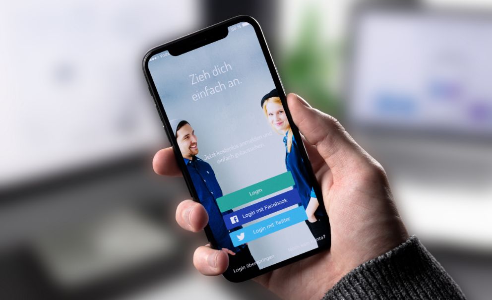 Darstellung der modiami App auf einem Smartphone