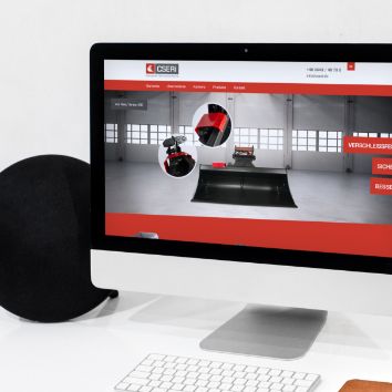 Darstellung der CSERI-Startseite auf einem PC-Bildschirm
