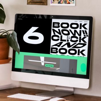 Darstellung der Studio-6x7-Webseite auf einem PC-Monitor